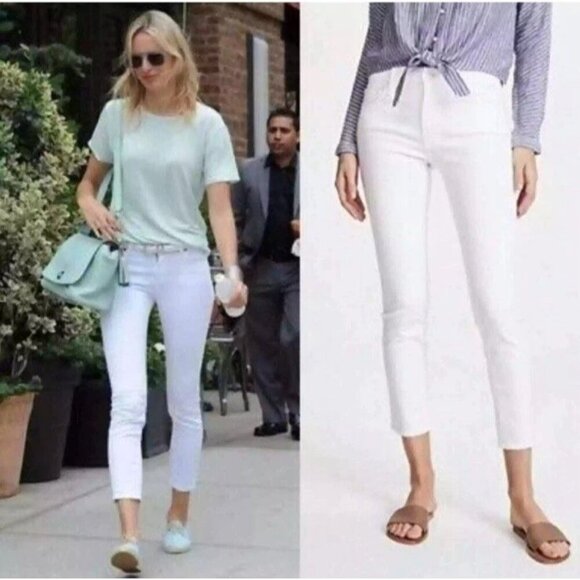 NWT Mother Denim Looker Ankle Fray in Glass Slipper (White) Size 26 - Picture 2 of 14